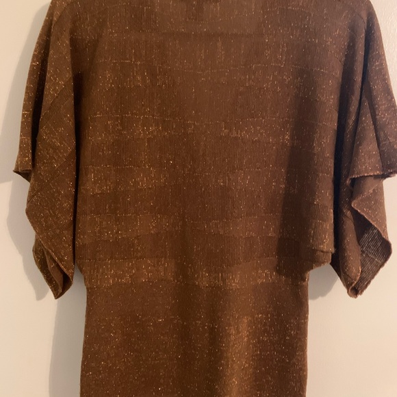 two-one-two New York Size M Brown Sparkle Knit Y2K - Picture 7 of 7